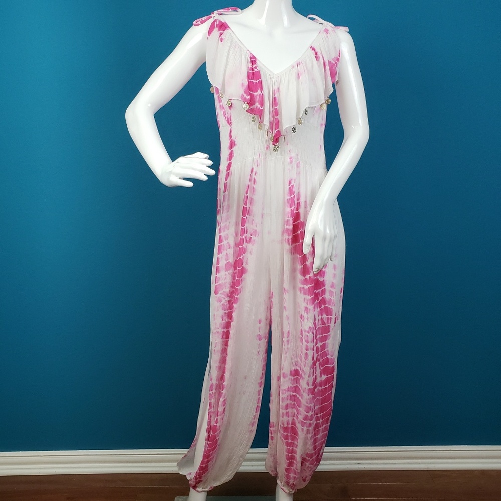 🆕️ 🌴 ANMOL Gypsy Frills Tie Dye Jumpsuit // (NWT)